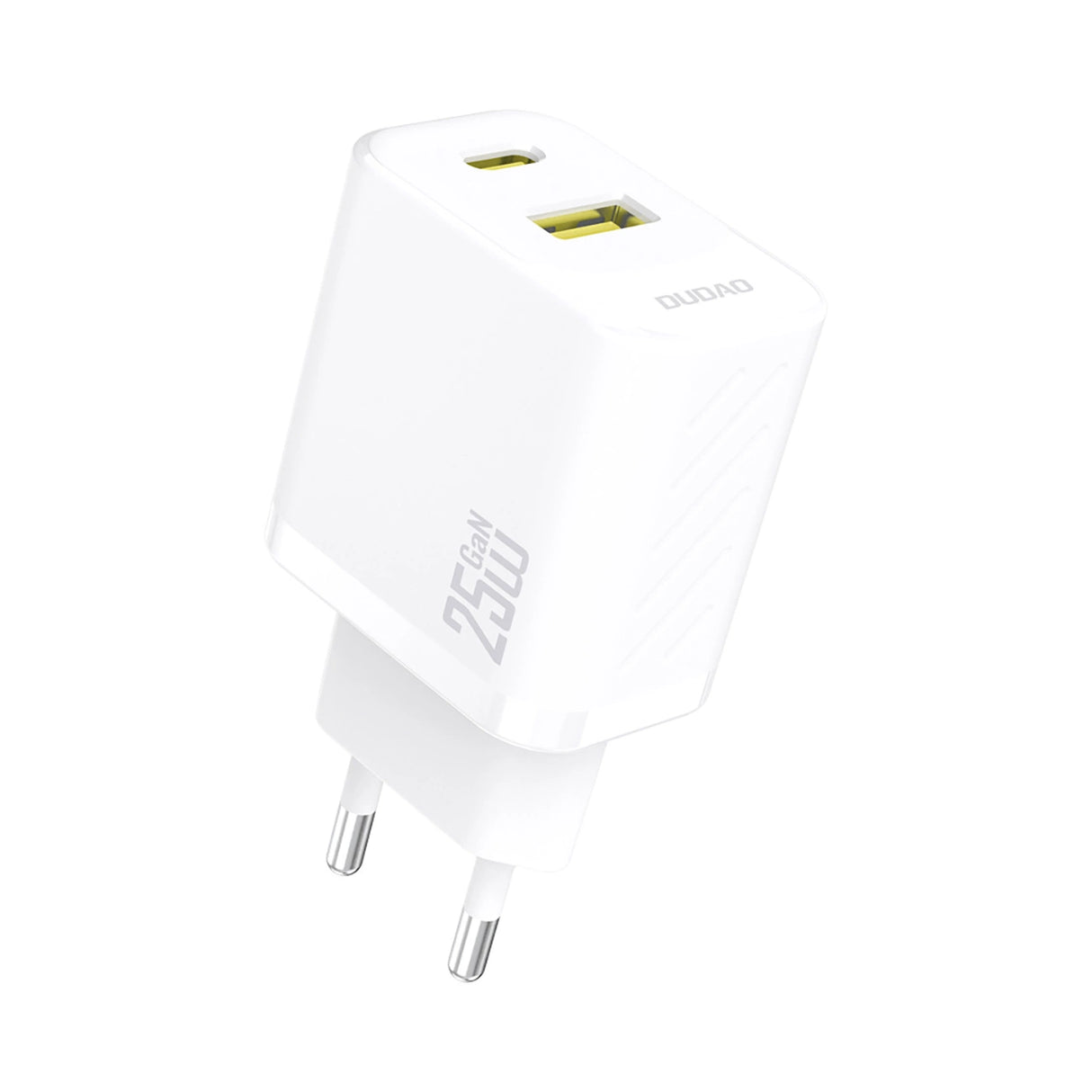 Dudao A26T GaN 25W USB-A, USB-C oplader - hvid