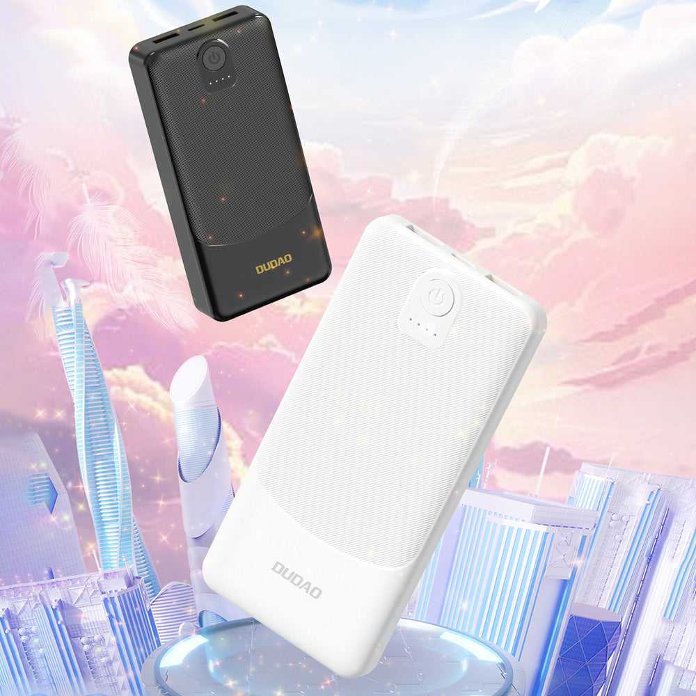 Powerbank Dudao K10 10000mAh 2.4A 2 x USB-A - sort