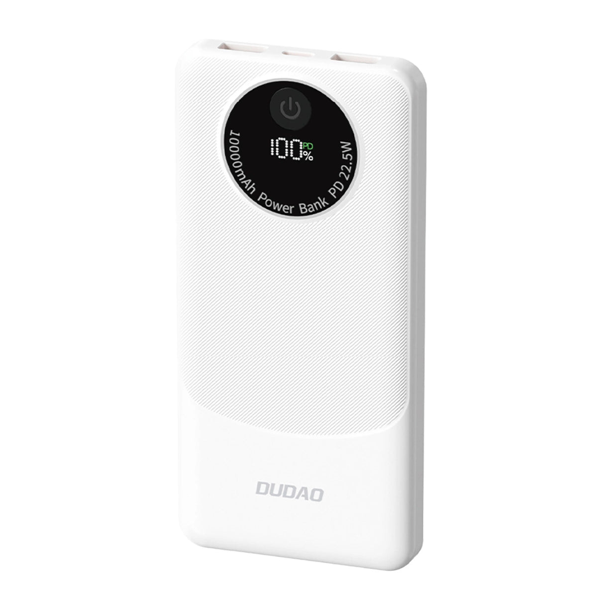 Powerbank Dudao K12 10000mAh PD22.5W USB-A, USB-C - hvid