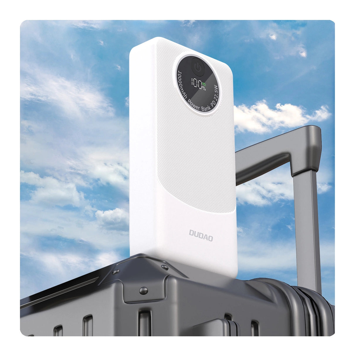 Powerbank Dudao K12Pro 22.5W PD 20000mAh USB-A, USB-C - hvid