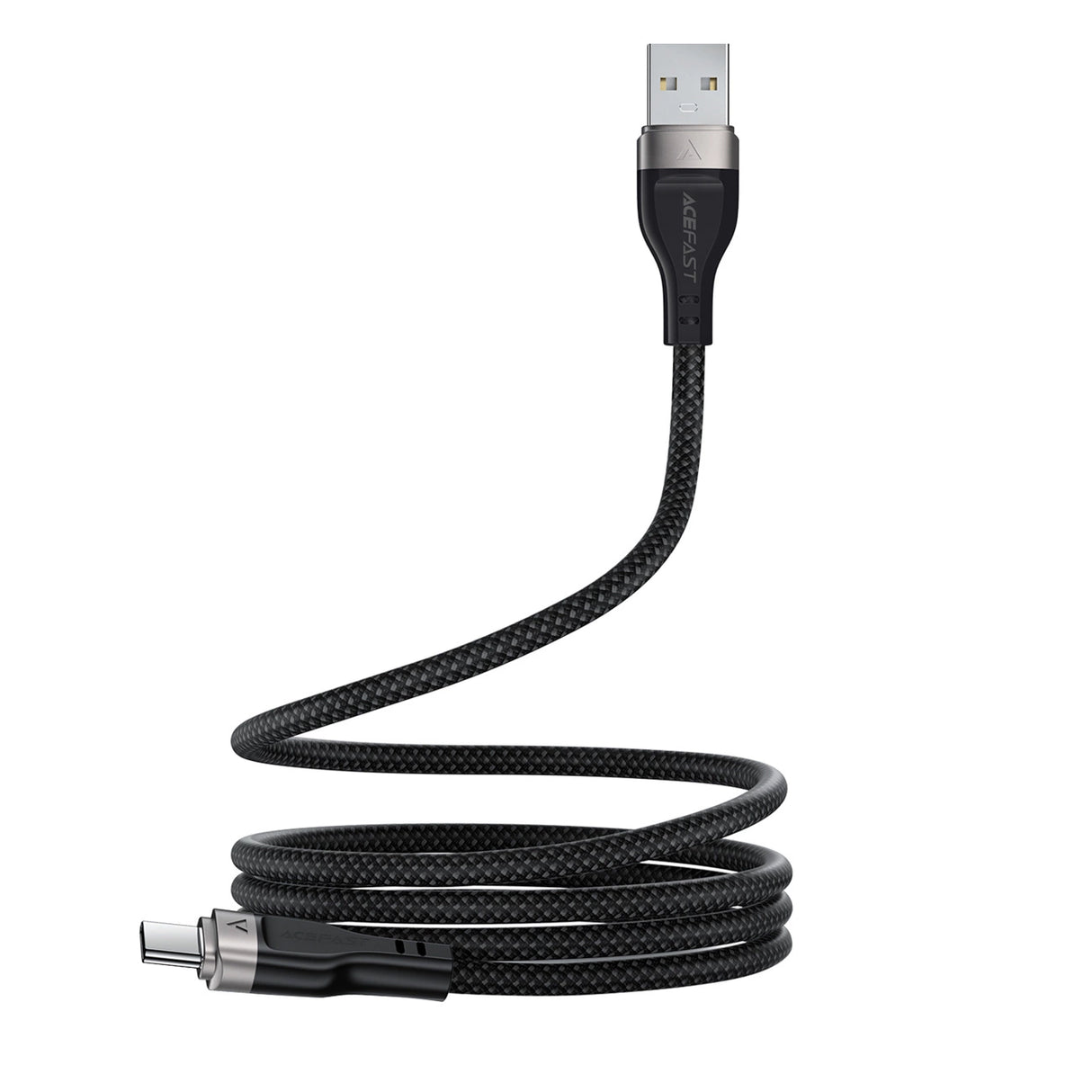Acefast C11-04 USB-A - USB-C 3A Kabel 1,2 m Magnetisk Tråd - sort