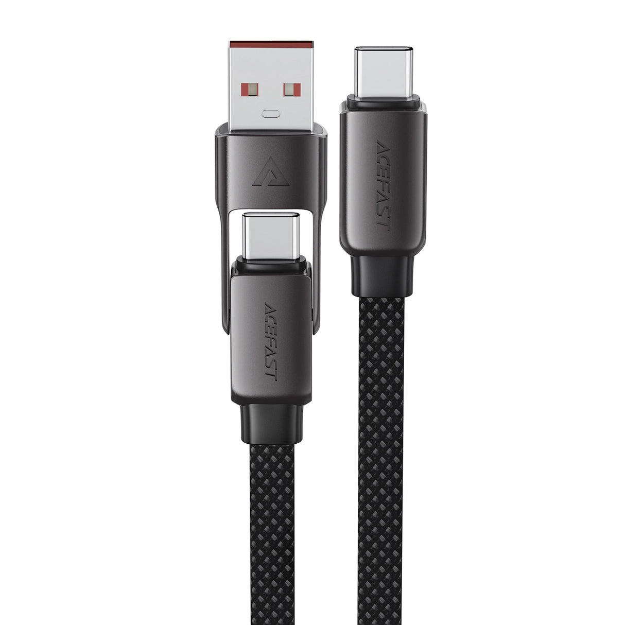 Acefast C13-04 USB-C - USB-A / USB-C Kabel 480Mb/s 3A 1,2m - sort