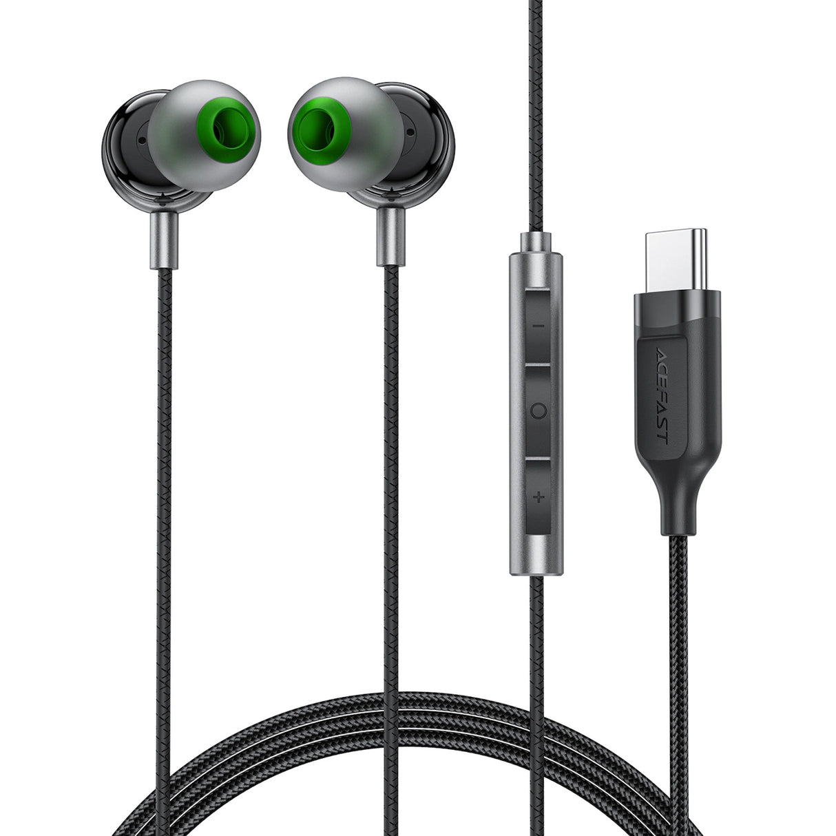 Acefast L5 Wired In-Ear Headphones USB-C 1.2m - sort