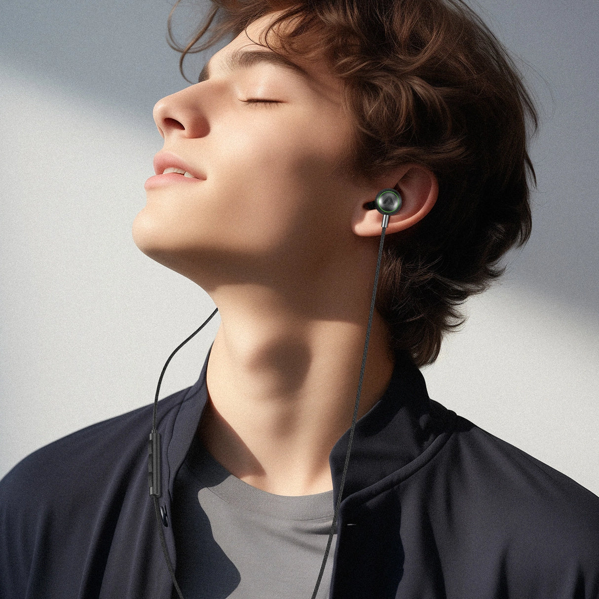 Acefast L5 Wired In-Ear Headphones USB-C 1.2m - sort