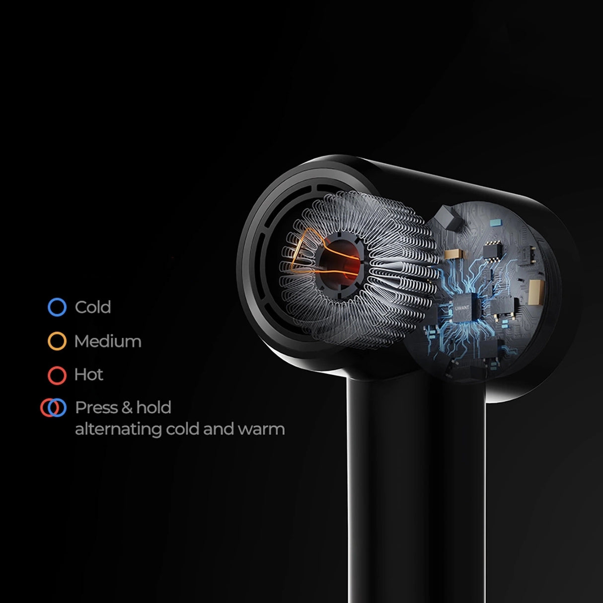 UWANT H100 hårtørrer - grå