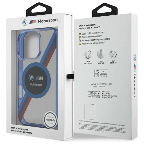 BMW BMHMP16X23HTPUT iPhone 16 Pro Max 6.9" gennemsigtig hardcase Motosport IML Circle MagSafe
