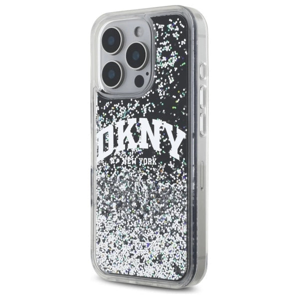 DKNY DKHCP16XLBNAEK iPhone 16 Pro Max 6.9" sort/sort hardcase Liquid Glitter Arch Logo