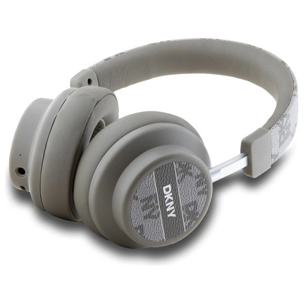 DKNY Bluetooth On-Ear Headphones DKBHM2PCSHLE Beige/Beige Rækformet mønster