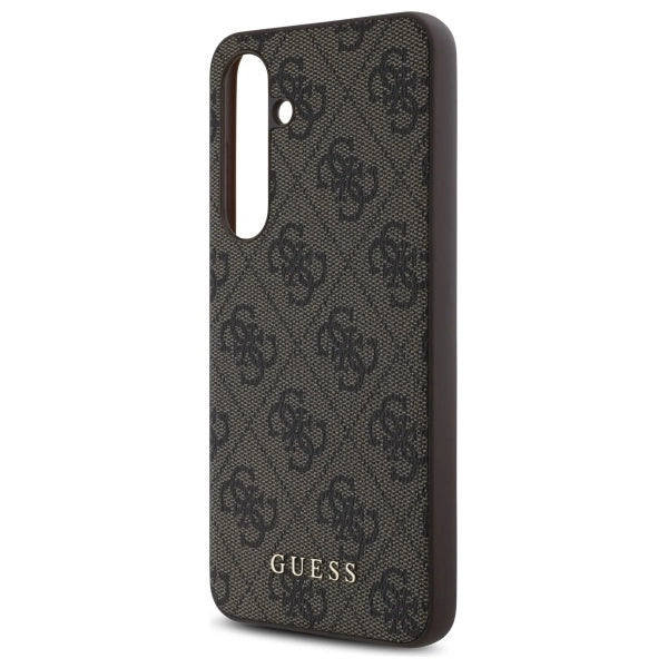 Guess GUHCS24FEG4GFBR S24 FE S721 brun/brun hardcase 4G Metal Gold Logo