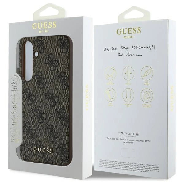 Guess GUHCS24FEGF4GBR S24 FE S721 brun/brun hardcase 4G Charms Collection