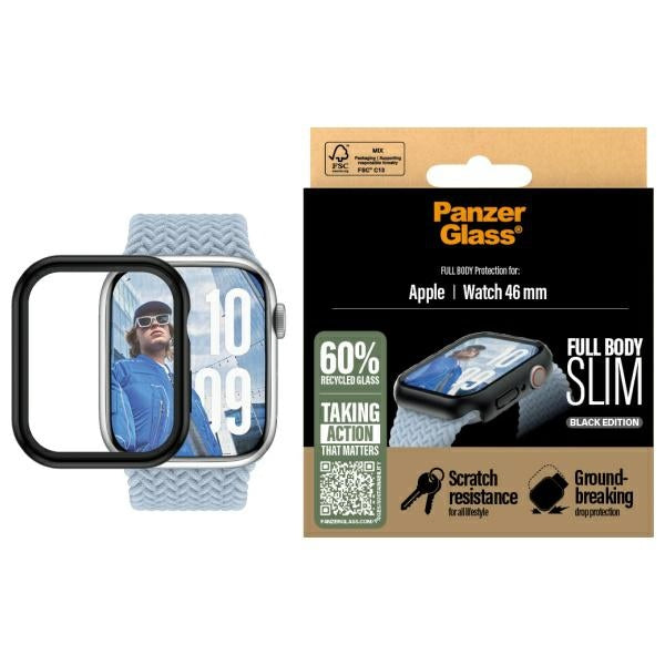 PanzerGlass Snappie Full Body Apple Watch 10 46mm sort/sort 3717