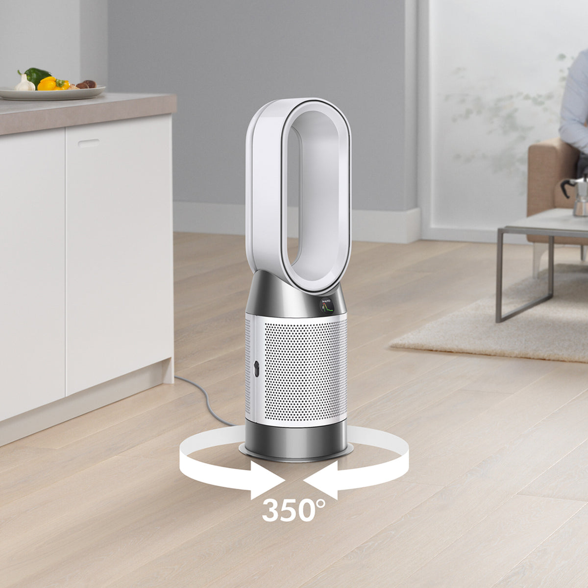 Dyson Purifier Hot + Cool HP1 Klingeløs køleblæser/opvarmer/renser Sølv Hvid