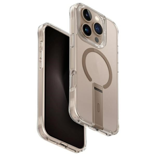 Uniq case Eleva med Vertica Stand iPhone 16 Pro 6.3" guld/taupe guld
