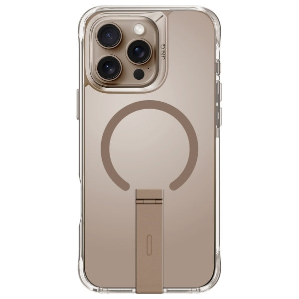 Uniq case Eleva med Vertica Stand iPhone 16 Pro Max 6.9" guld/taupe guld