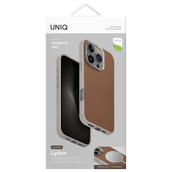 Uniq Lyden DS iPhone 16 Pro 6.3" Magclick opladningsanordning Caramel/Caramel-Ivory