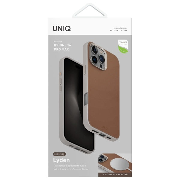Uniq Lyden DS iPhone 16 Pro Max 6.9" Magclick Opladningsfoder karamel/karamel-ivory