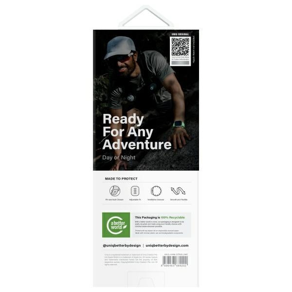 Uniq Stride SE Apple Watch rem 42/41/40mm FKM Gummi Strap lume