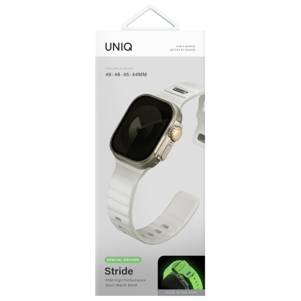Uniq Stride SE Apple Watch rem 49/46/45/44mm FKM Gummi Strap lume