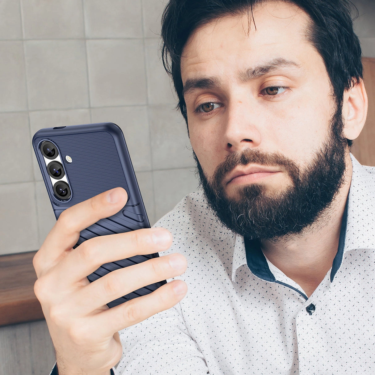 Thunder Case Samsung Galaxy S25 Silicone Armored Case - Blå