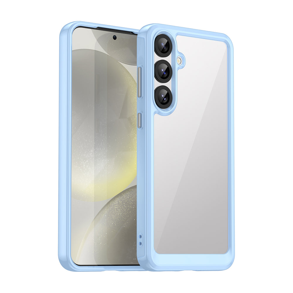 Outer Space Case med Gel Frame til Samsung Galaxy S25+ - Blå