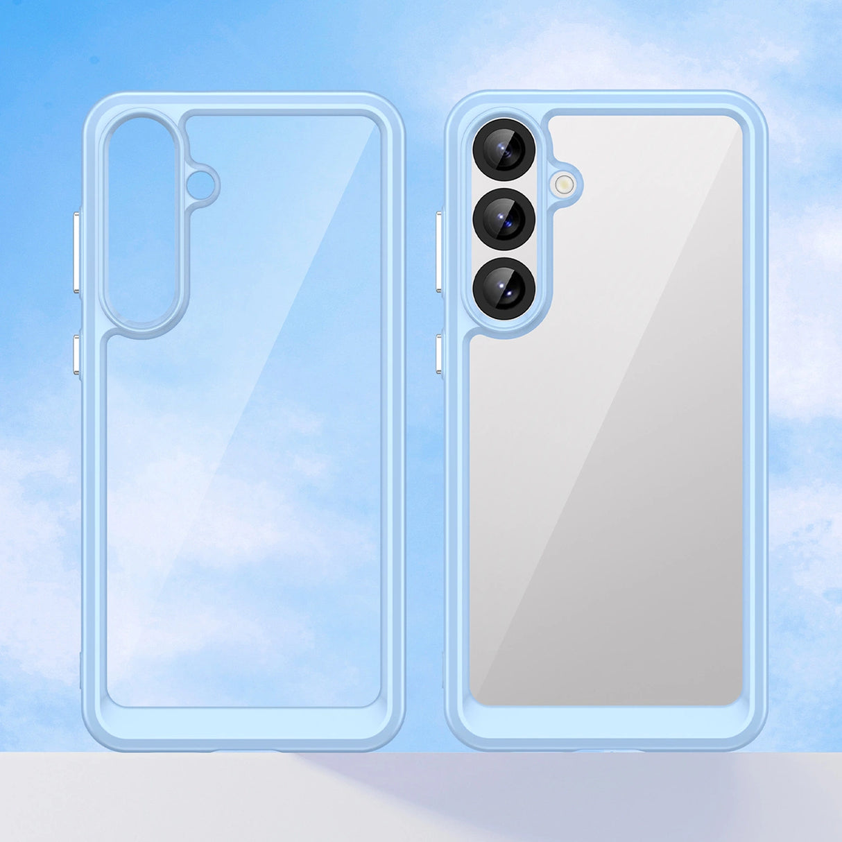 Udendørs rumkasse med gelramme til Samsung Galaxy S25+ - Blå