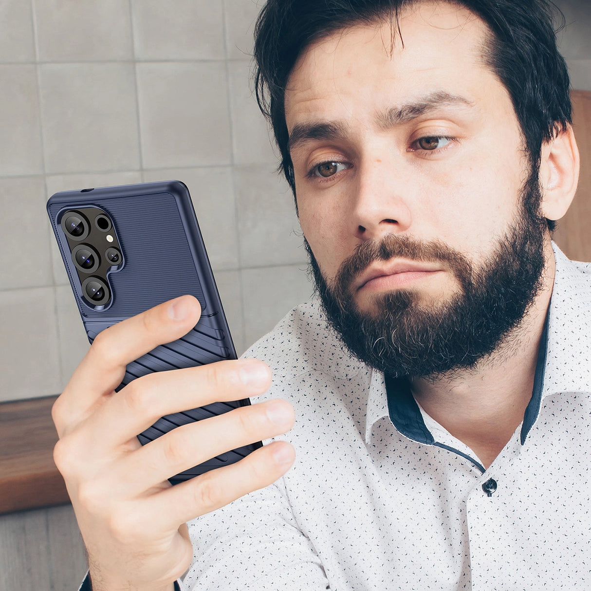 Thunder Case Samsung Galaxy S25 Ultra Silicone Armored Case - Blå