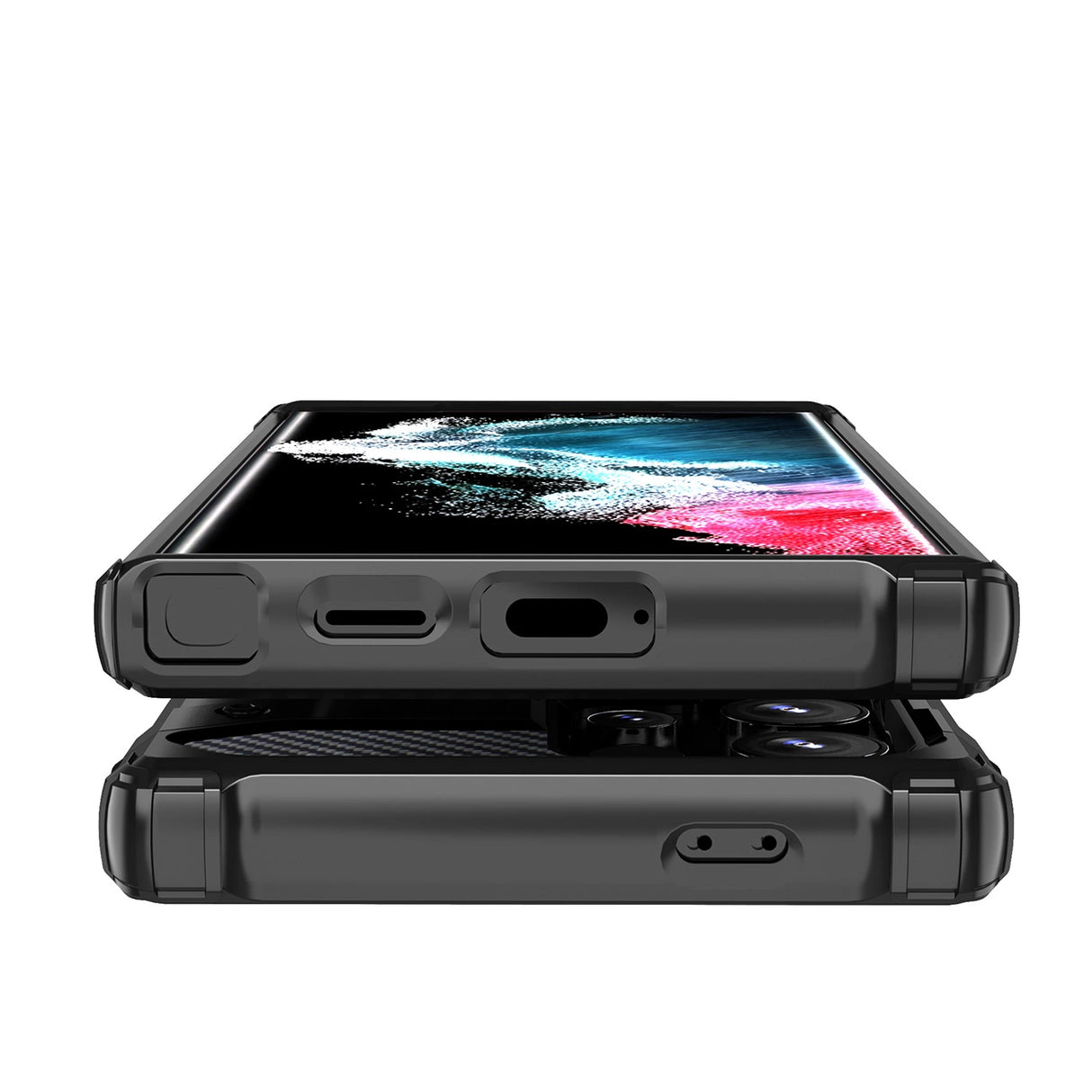 Hybrid Armor Case til Samsung Galaxy S25 Ultra Armored Hybrid Case - sort