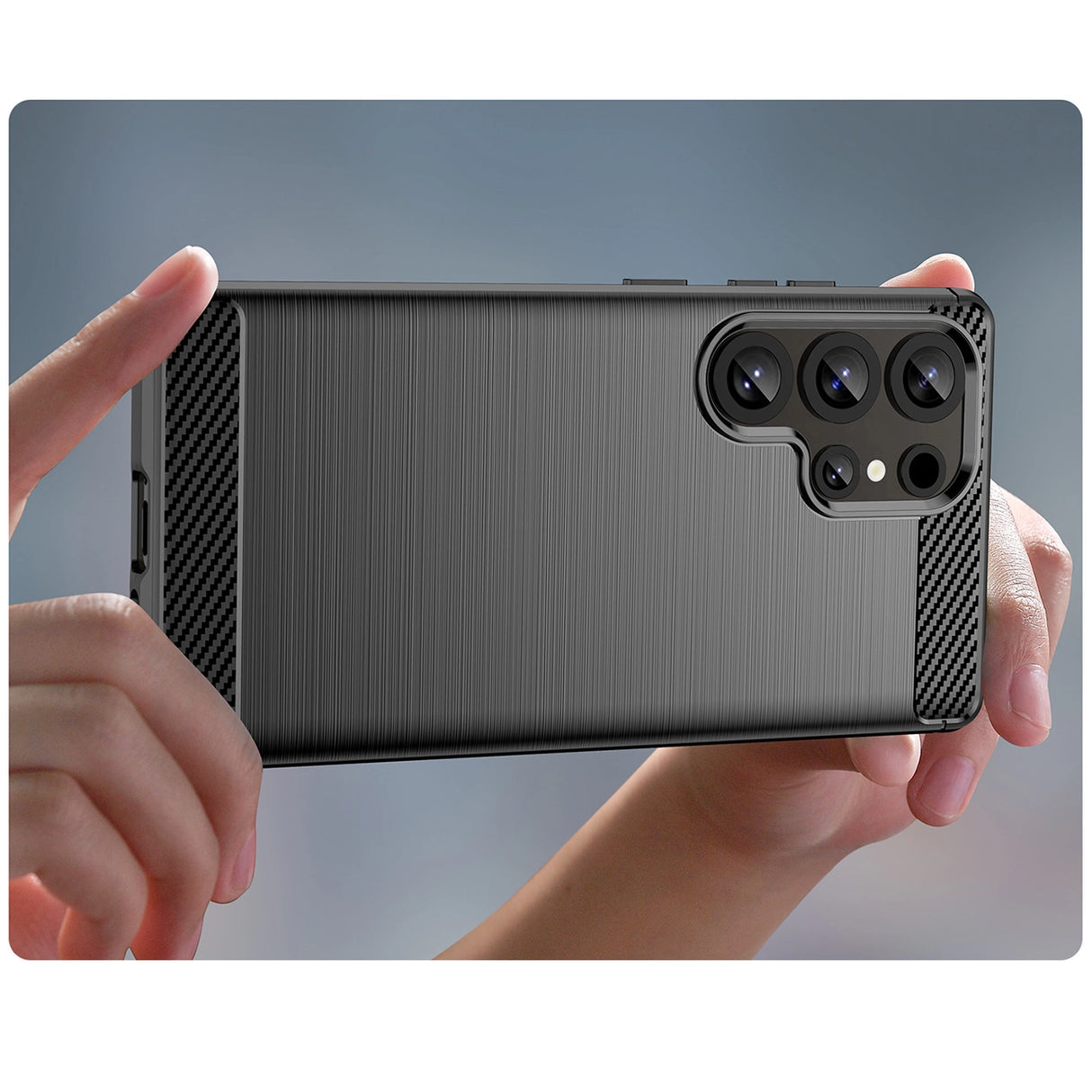 Carbon Case til Samsung Galaxy S25 Ultra - sort