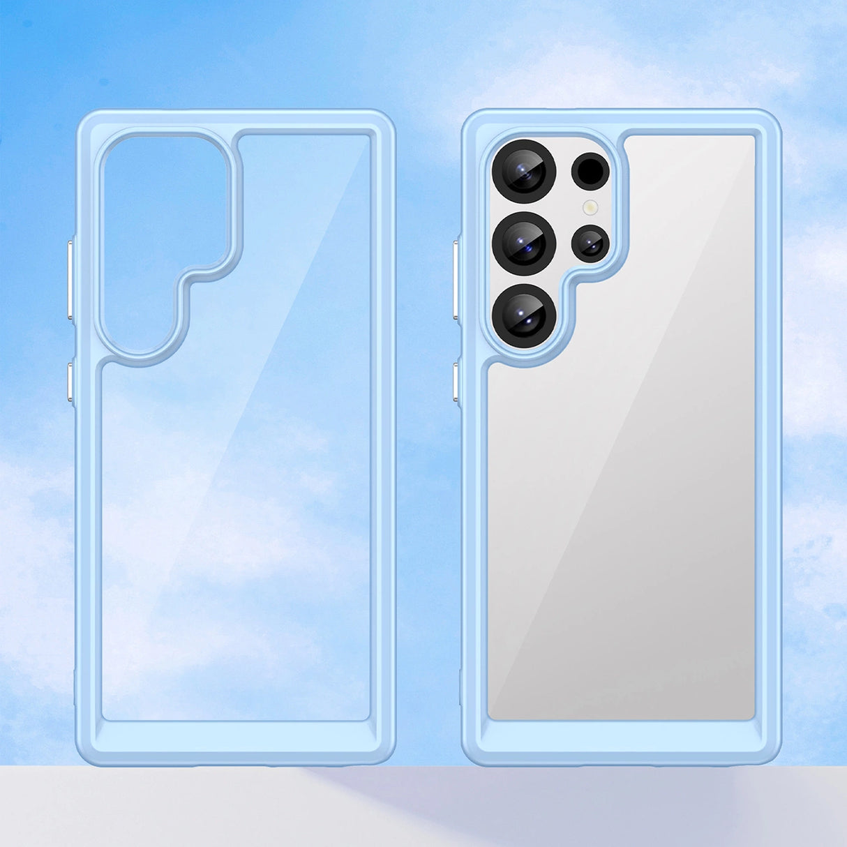 Udendørs rumkasse med gelramme til Samsung Galaxy S25 Ultra - Blå