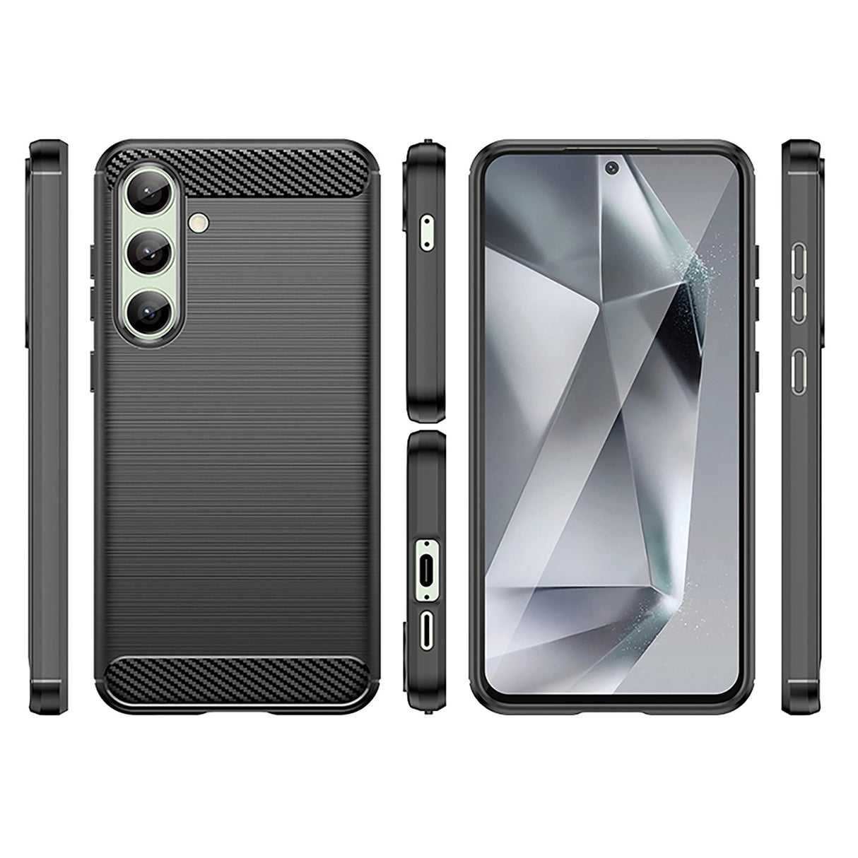 Carbon Case til Samsung Galaxy S24 FE - sort