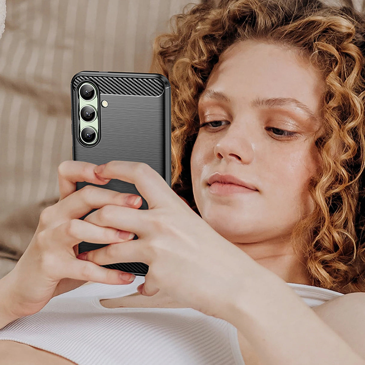 Carbon Case til Samsung Galaxy S24 FE - sort