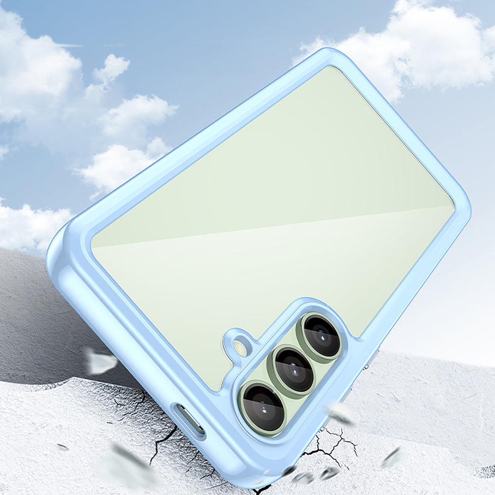 Outer Space Case med Gel Frame til Samsung Galaxy S24 FE - Blå