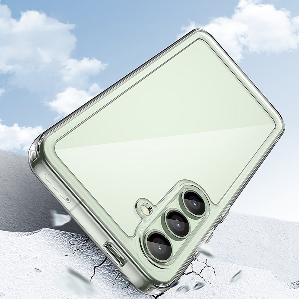 Udendørs rumkasse med gelramme til Samsung Galaxy S24 FE - gennemsigtig