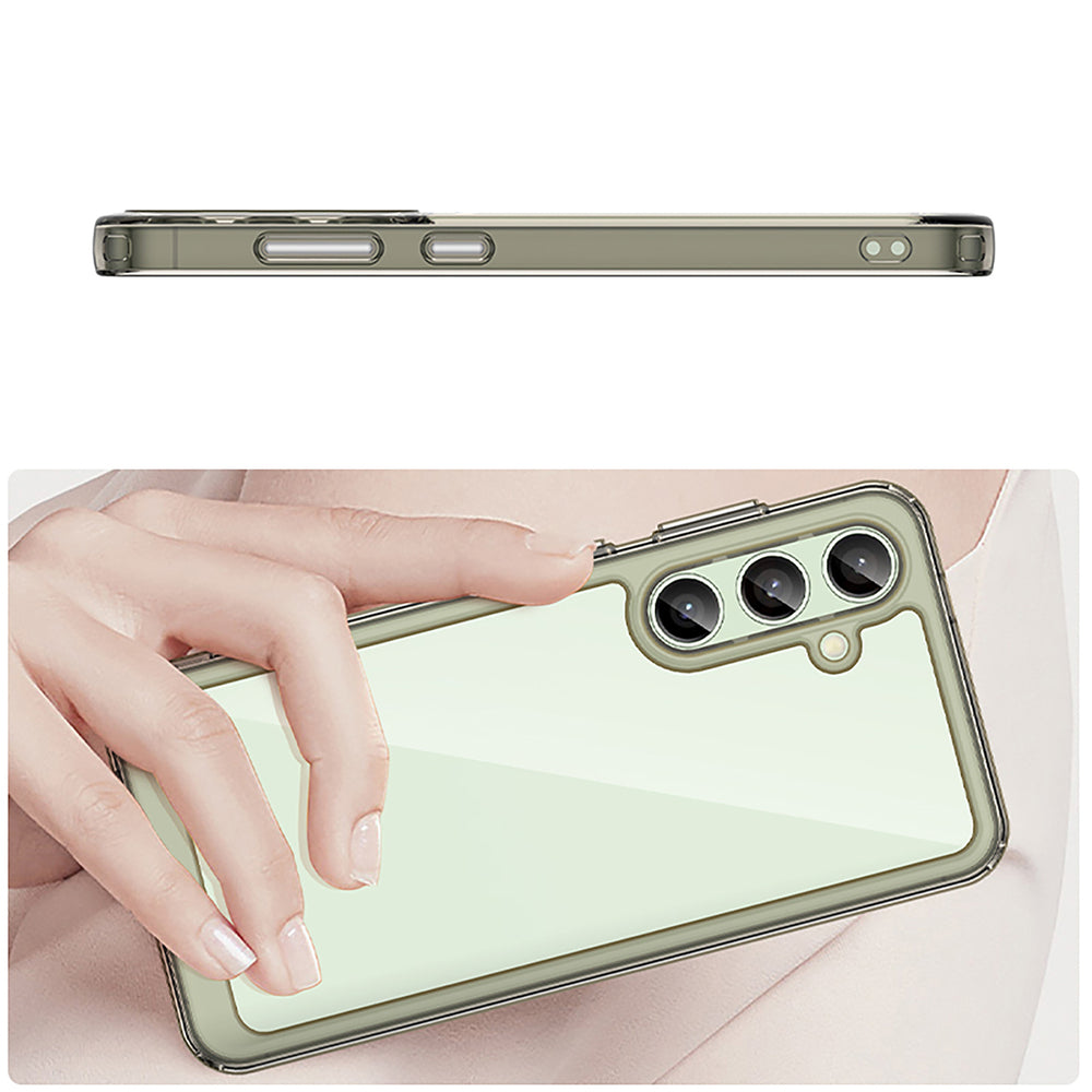 Outer Space Case med gelramme til Samsung Galaxy S24 FE - Clear Black
