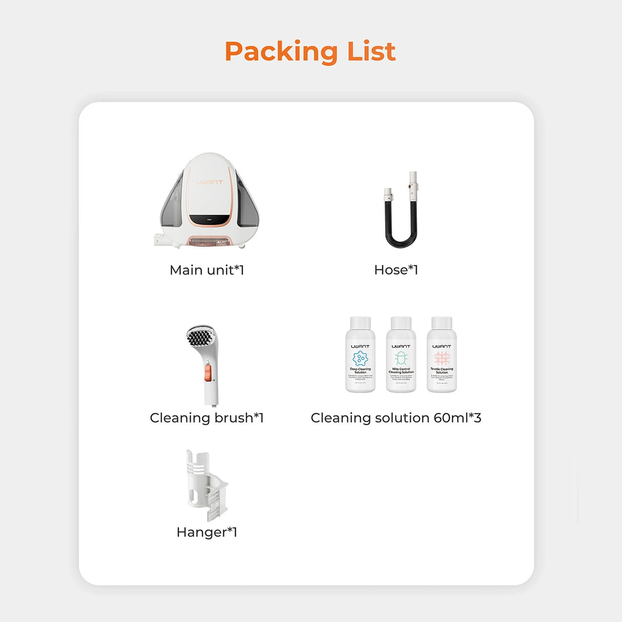 UWANT B100-S 12000Pa 450W vaskestøvsuger - hvid