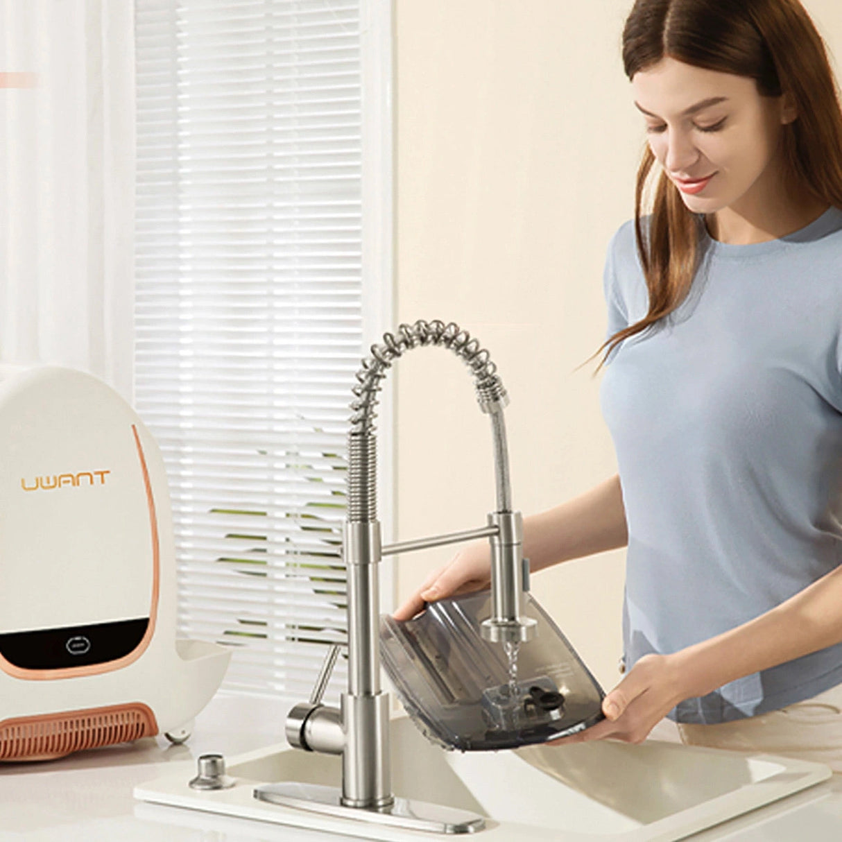 UWANT B100-S 12000Pa 450W vaskestøvsuger - hvid