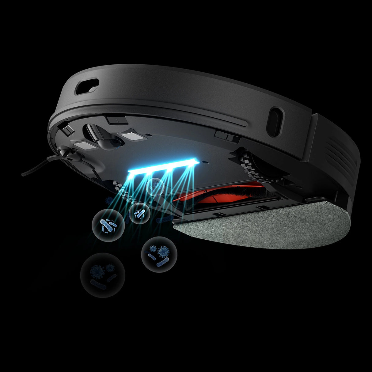 UWANT U100 Robotstøvsuger med Mop-funktion + opladnings-/rensestation - sort