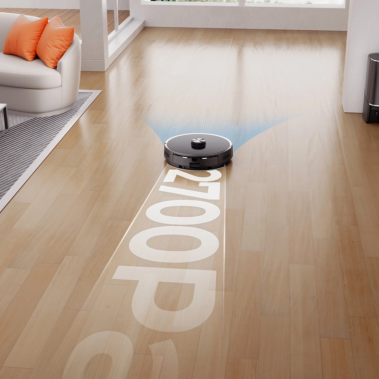 UWANT U100 Lite robotstøvsuger med mop-funktion + opladningsstation - grå