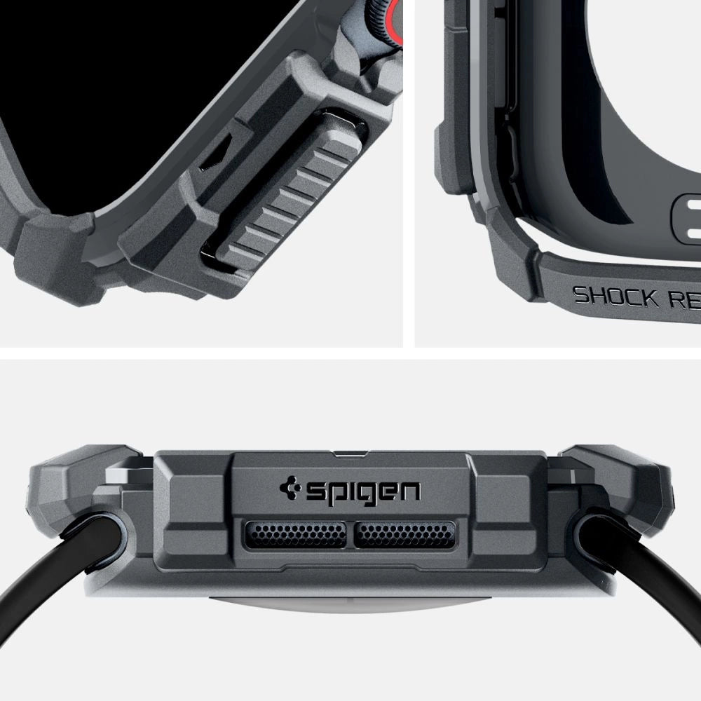 Spigen Rugged Armor Case for Apple Watch 10 46mm - Gray