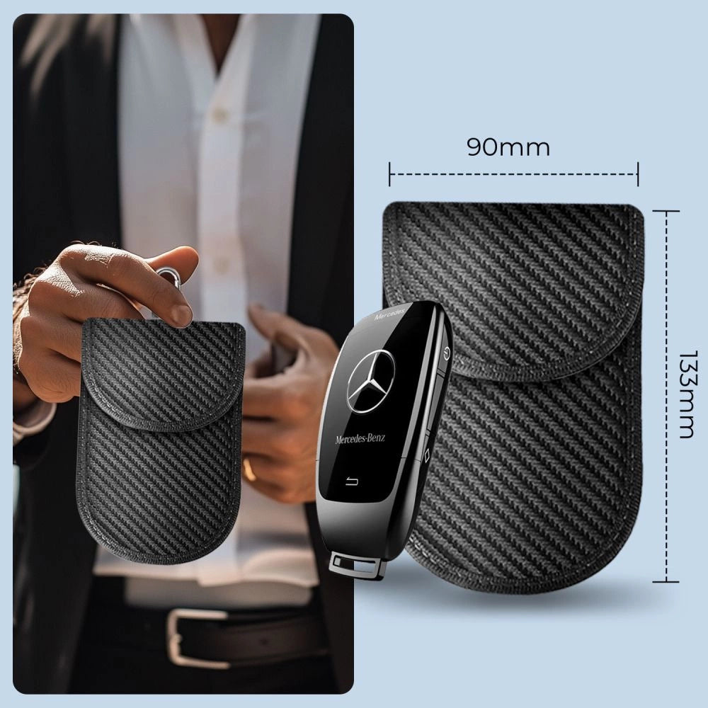 Tech-Protect KLR100 RFID-blokerende bilnøglesække - sort - carbon