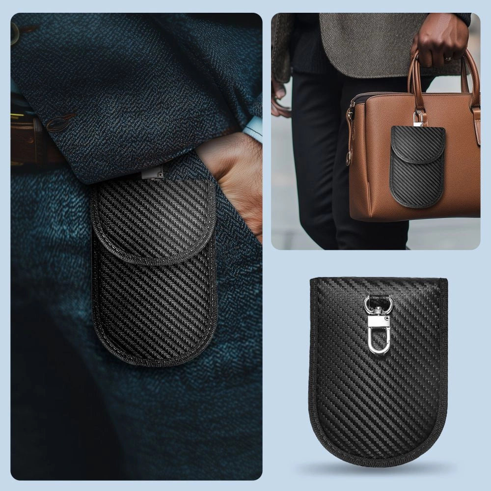 Tech-Protect KLR100 RFID-blokerende bilnøglesække - sort - carbon