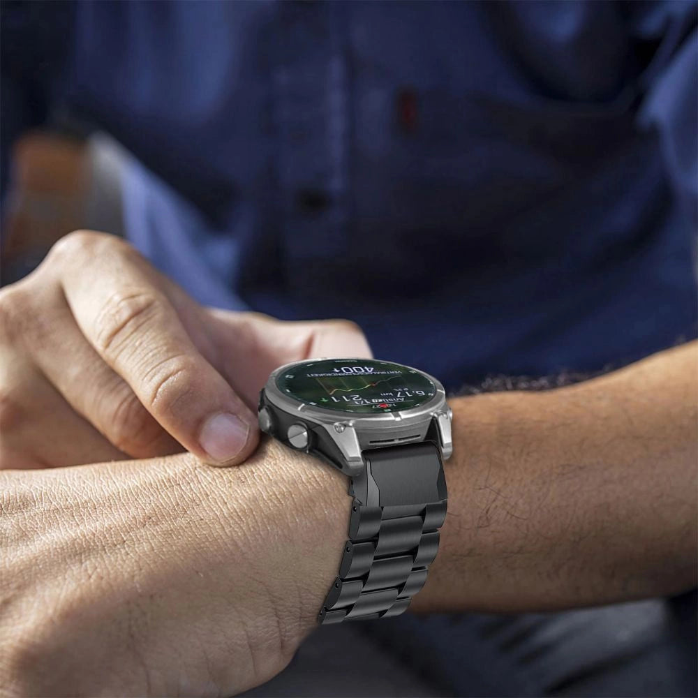 Tech-Protect rustfrit armbånd til Garmin Fenix 5X / 5X PLUS / 6X / 6X PRO / 7X / 8 (51 MM) - Titan