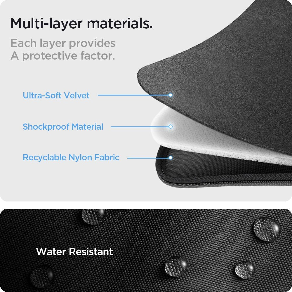 Spigen Basic Pouch 15-16" Laptop Bag - Black