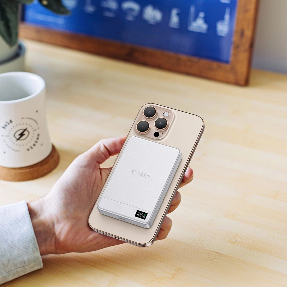 Powerbank Tech-Protect PB33 LifeMag MagSafe 5000mAH - sølv