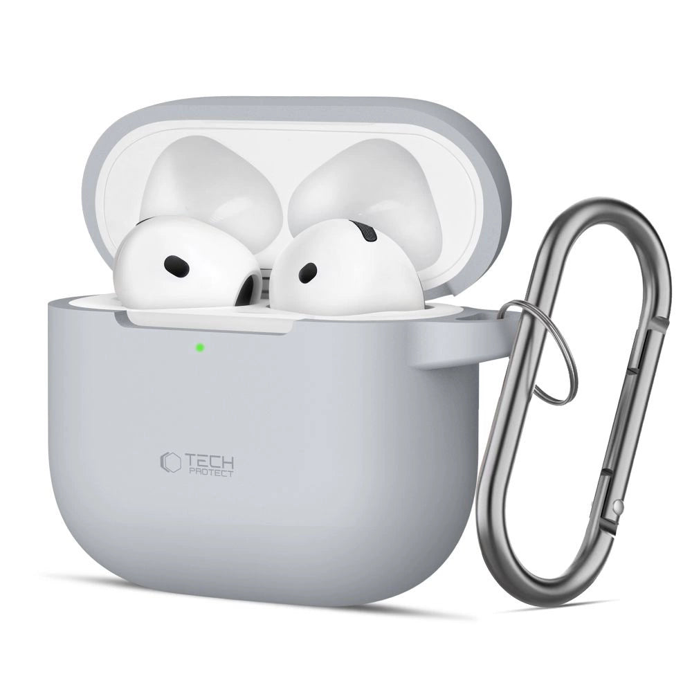 Tech-Protect Silicone Hook Case til AirPods 4 - Grå