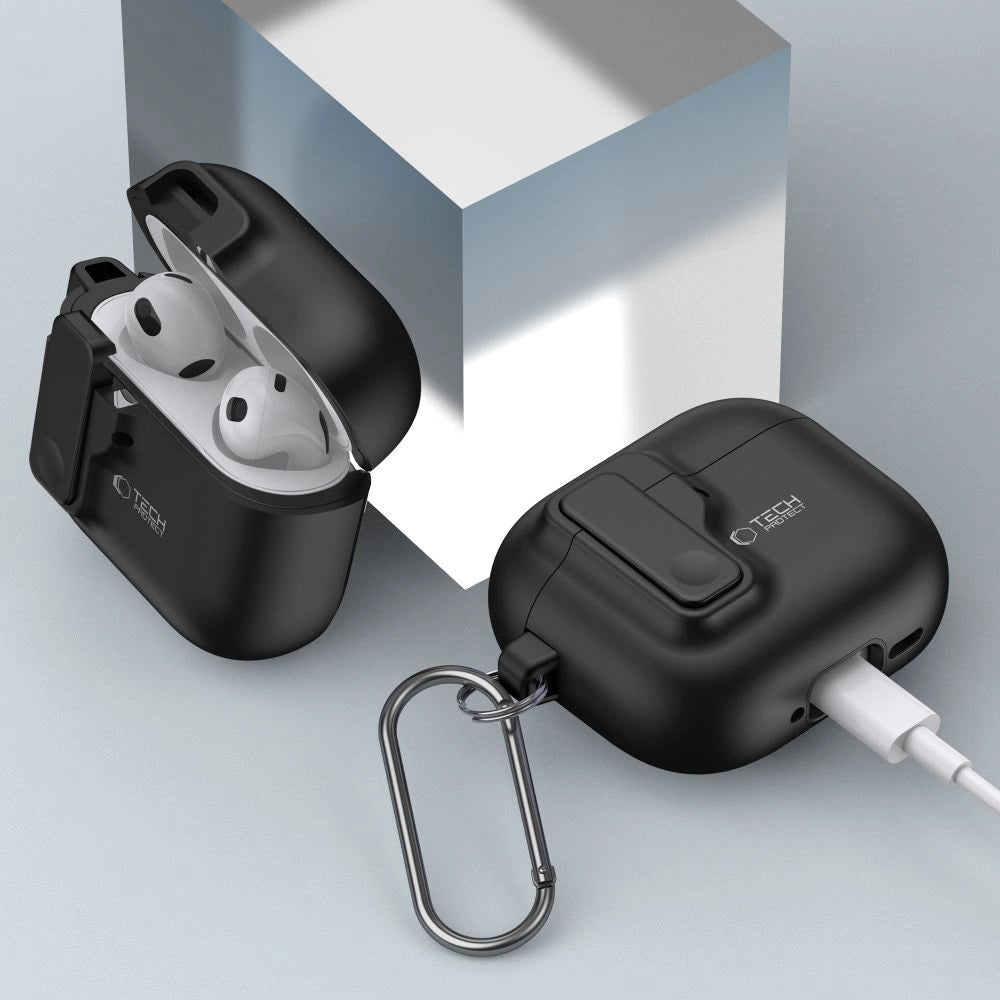 Tech-Protect Slim Hook Case til AirPods 4 - sort