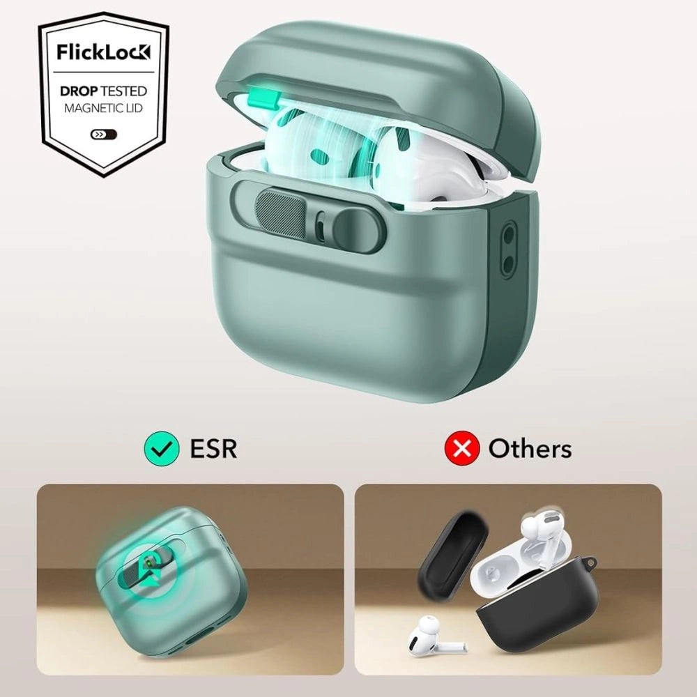 ESR Pulse Halolock Magsafe Case til AirPods 4 - Grøn