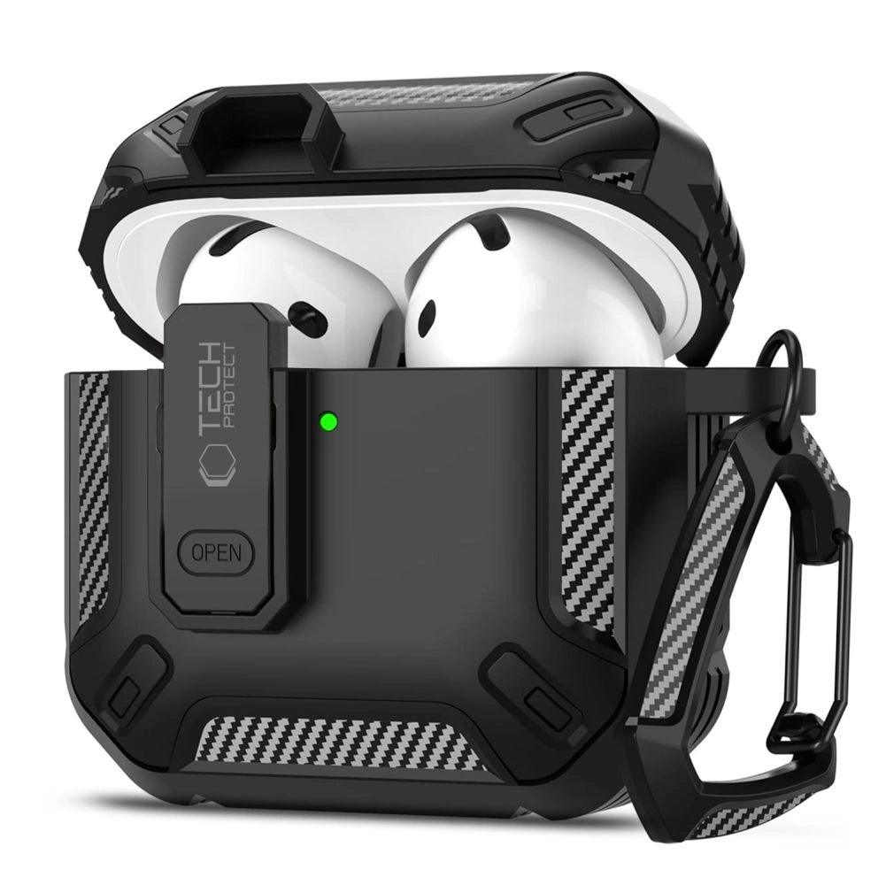 Tech-Protect Carbonox Case til AirPods 4 - sort