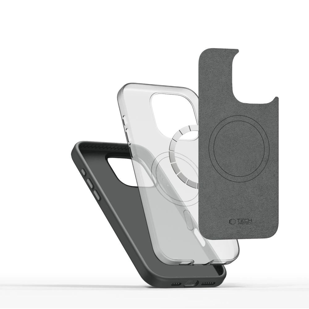 Tech-Protect Silicone PU MagSafe iPhone 16 Pro Case - Grå