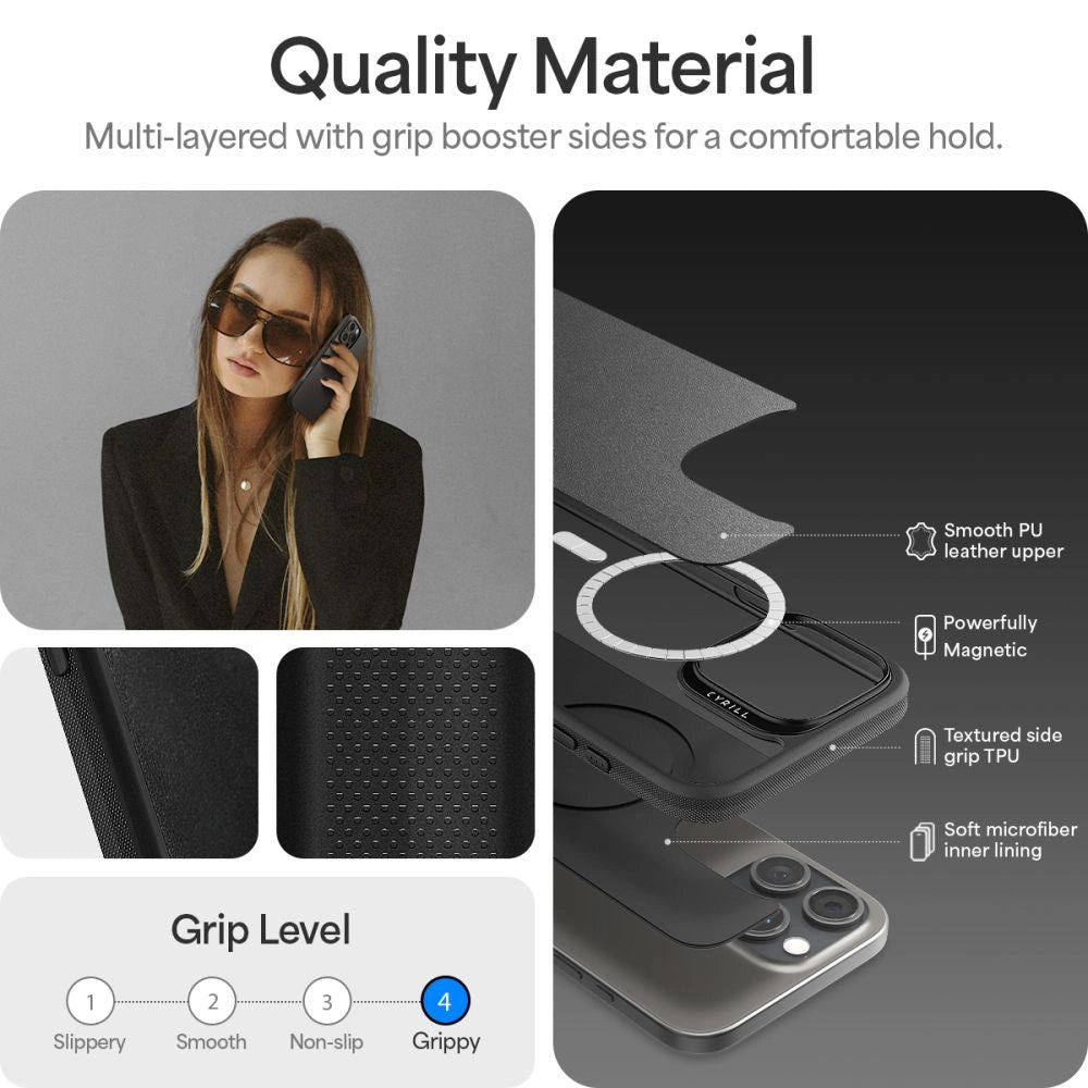 Spigen Cyrill Kajuk iPhone 16 Pro Case - Black